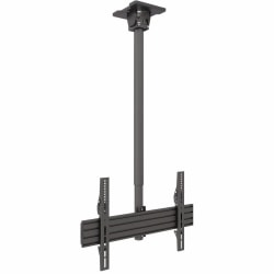 Kanto Ceiling Mount for TV - Black - Height Adjustable - 37" to 70" Screen Support - 110 lb Load Capacity - 75 x 75, 600 x 400