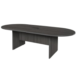 Regency Legacy Melamine Oval Conference Table, 29"H x 95"W x 43"D, Ash Gray