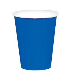Amscan 68015 Solid Paper Cups, 9 Oz, Bright Royal Blue, 20 Cups Per Pack, Case Of 6 Packs