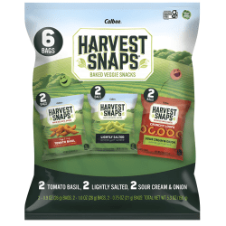 Harvest Snaps Variety Baked Gluten-Free Snacks, Veggie Crisps, 5.3 Oz, 6 Bags Per Pack,
