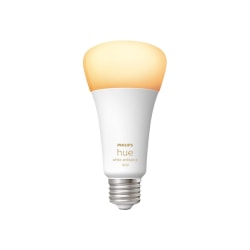 Philips Hue LED Light Bulb - 16 W - 100 W Incandescent Equivalent Wattage - 120 V AC - 1600 lm - A21 Size - White - White Ambiance Light Color - E26 Base - 25000 Hour