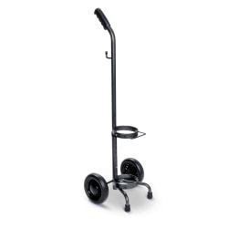Medline Rolling Oxygen Carts, For D & E Oxygen Tanks, Black, Pack Of 6