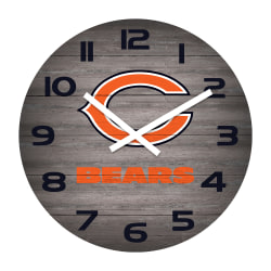 Imperial NFL Weathered Wall Clock, 16", Chicago Bears