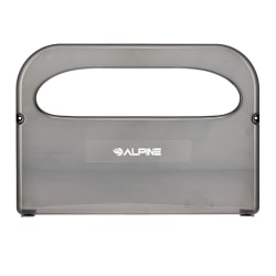 Alpine Industries Half-Fold Plastic Toilet Seat Cover Dispenser, 11-7/16"H x 16-3/16"W x 2-3/8"D, Black