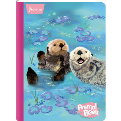 Norma Composition Notebook, 10-1/2" x 7-1/2", 1 Subject, College Rule, 200 Sheets, Animal Book