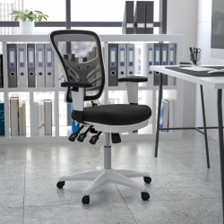 Flash Furniture Ergonomic Mesh Mid-Back Executive Office Chair, Black/White