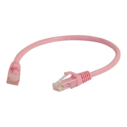 C2G Cat5e Snagless Unshielded (UTP) Network Patch Cable - Patch cable - RJ-45 (M) to RJ-45 (M) - 1 ft - UTP - CAT 5e - molded, snagless, stranded - pink