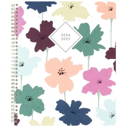 2024-2025 Cambridge® GreenPath™ Weekly/Monthly Academic Planner, 8-1/2" x 11", Floral, July 2024 To June 2025, GP46-905A