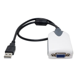 AddOn 8in USB 2.0 (A) to VGA Adapter - External video adapter - USB 2.0 - D-Sub - black