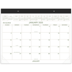 2025 AT-A-GLANCE® 2-Color Monthly Desk Pad, 21-3/4" x 17", Traditional, January 2025 To December 2025, GG250000