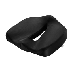 Mount-It! Ergo Collection Premium Comfort Seat Cushion, 15"H x 17-3/4"W x 5-1/8"D, Black