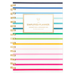 2025 Simplified by Emily Ley for AT-A-GLANCE® Weekly/Monthly Planner, 5-1/2" x 8-1/2", Happy Stripe, January To December, EL32-200