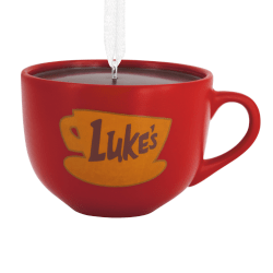 Hallmark Resin Christmas Ornament, 2-1/2" x 2" x 1-1/2", Gilmore Girls Luke's Coffee Mug