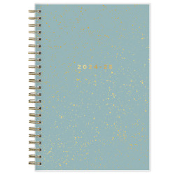 2024-2025 Blue Sky Planning Weekly/Monthly Calendar, 5" x 8", Light Green/Gold, July 2024 To June 2025, 149044-A