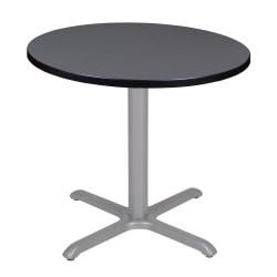 Regency Cain Round X-Base Breakroom Table, 29"H x 30"W x 30"D, Gray/Beige, TB30RNDGYGY