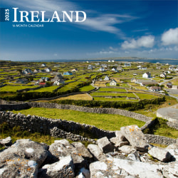 2025 BrownTrout Ireland Monthly Plastic-Free Square Wall Calendar, 12" x 12", Travel and Scenic, January to December 2025, 9781975477202