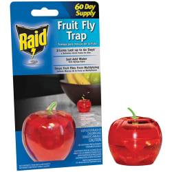 Raid Apple Fruit Fly Traps, 2.4 Oz, Pack Of 2 Traps