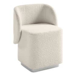 Office Star Cady Fabric Vanity Accent Chair, Textured Cream