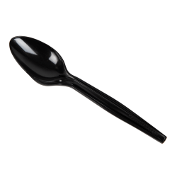 Mind Reader Foundation Collection Spoon Refill for CUTDISPBK-BLK Cutlery Storage, 1/2"H x 1-1/4"W x 5-1/2"L, Black,100pcs