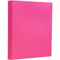 JAM Paper® Card Stock, Fuchsia Pink, Letter (8.5" x 11"), 130 Lb, Pack Of 25