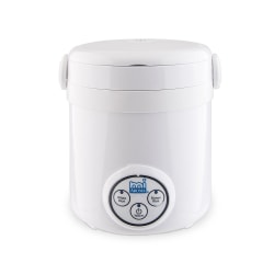 Aroma MRC-903D 3-Cup Digital Cool Touch Rice Cooker, 8"H x 7-1/2"W x 7-1/2"D, White