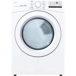 LG 7.4 cu. ft. Ultra Large Capacity Electric Dryer - 7.40 ft³ - Front Loading - Vented - 7 Modes - White - Energy Star