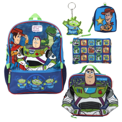 Bioworld Toy Story 5-Piece Backpack Set, Blue, Total Qty 1
