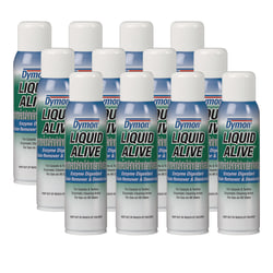 Dymon® LIQUID ALIVE® Enzyme Digestant Carpet and Textile Cleaner/Deodorizer, 20 oz Aerosol Spray, 12/Carton