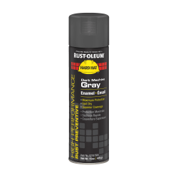 Rust-Oleum Hard Hat High Performance V2100 System Rust Preventive Enamel Spray Paint, 15 Oz, Gloss Dark Machine Gray, Case Of 6 Cans