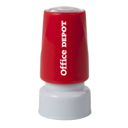 Office Depot® Brand Pre-Inked Message Stamp, Smiley, Red