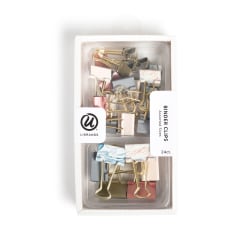 U Brands® Binder Clip Set, Assorted Sizes, Set in Stone, Set Of 24 Clips
