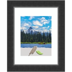 Amanti Art Corvino Narrow Wood Picture Frame, 14" x 17", Opening Size 11" x 14" (Matted To 8" x 10"), Black