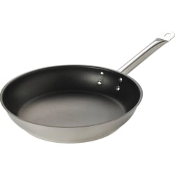 Hoffman Browne Steel Non-Stick Frying Pans, 12-1/2", Silver, Pack Of 6 Pans