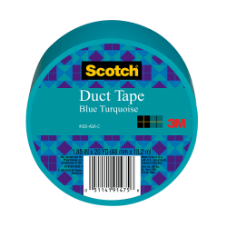 Scotch® Colored Duct Tape, 1 7/8" x 20 Yd., Aqua