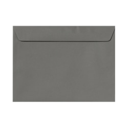 LUX Booklet 9" x 12" Envelopes, Gummed Seal, Smoke Gray, Pack Of 50