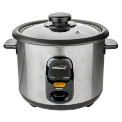 Brentwood 8-Cup Rice Cooker With Steamer, Silver