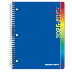 2026-2027 Global 11-Month Weekly/Monthly Academic Year Secondary Student-Block Planner, 8-1/2" x 11", Blue, August To June, Total Qty 1