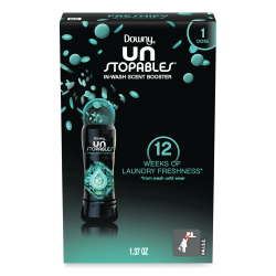 Downy Unstopables In-Wash Scent Booster Beads, Fresh Scent, 1.37 Oz, Carton Of 156 Packs