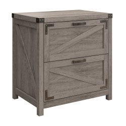 kathy ireland® Home by Bush Furniture Cottage Grove 21"D 2-Drawer Lateral File Cabinet, Restored Gray, Delivery