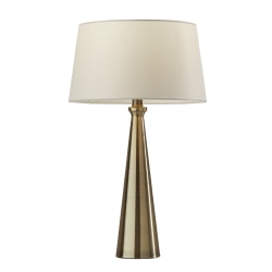 Adesso® Simplee Lucy 2-Piece Table Lamp Set, Beige Shades/Antique Brass Bases