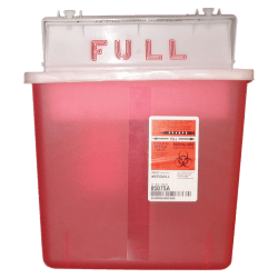 Unimed Sharpstar Container With Counter Balanced Lid, 5 Quart, Transparent Red