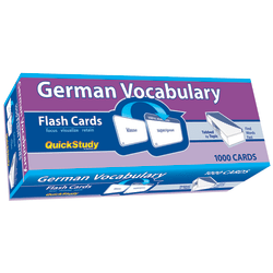 QuickStudy Flash Cards, 4" x 3-1/2", German Vocabulary, Pack Of 1,000 Cards