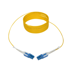 Eaton Tripp Lite Series Duplex Singlemode 9/125 Fiber Patch Cable (LC/LC), Push/Pull Tabs, 5 m (16 ft.) - Patch cable - LC single-mode (M) to LC single-mode (M) - 5 m - fiber optic - duplex - 9 / 125 micron - yellow