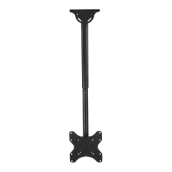 Mount-It MI-507 Height-Adjustable Ceiling TV Mount For Screens 23 - 70", 24-5/8"H x 24"W x 5-5/8"D, Black