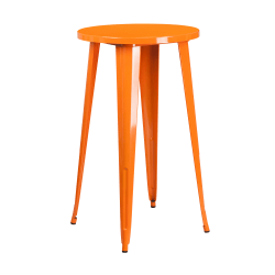 Flash Furniture Commercial Grade 24" Round Metal Indoor-Outdoor Bar Height Table, Orange