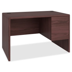HON® 10700 Series™ Prestigious Laminate Small Office Desk, Mahogany