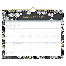 2027 Blue Sky Baccara Dark Monthly Wall Calendar, 11x8.75, 0%, Baccara Dark, Jan-Dec, RY27