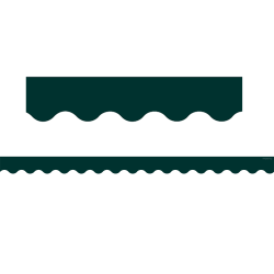 Teacher Created Resources Scalloped Border Trim Packs, 35’, Hunter Green, Set Of 6 Packs