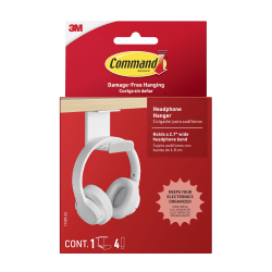 Command Headphone Hanger 17309-ES, 1 Hook, 4 Large Strips