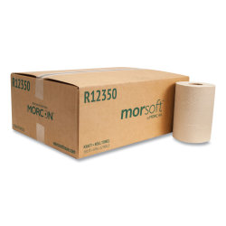 Morcon Tissue Morsoft® Universal Roll Towels, 1-Ply, 8" x 350 ft, Brown, 12 Rolls/Carton